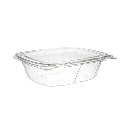 Picture of ClearPac SafeSeal Tamper-Resistant/Evident Containers, Flat Lid, 12 oz, 4.9 x 2 x 5.5, Clear, Plastic, 100/Bag, 2 Bags/Carton