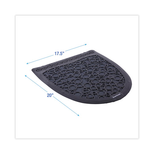 Picture of Disposable Urinal Floor Mat 2.0, Slip-Resistant Rubber, 17.5 x 20, Black, 6/Carton