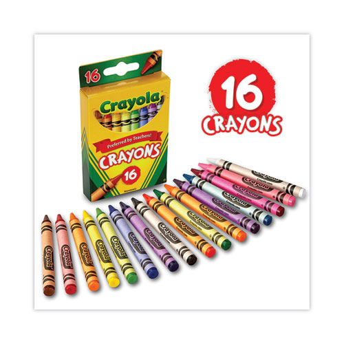 Picture of Classic Color Crayons, Peggable Retail Pack, 16 Colors/Pack