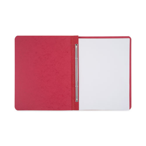 Picture of Pressboard Report Cover with Tyvek Reinforced Hinge, Two-Piece Prong Fastener, 3" Capacity, 8.5 x 11, Red/Red