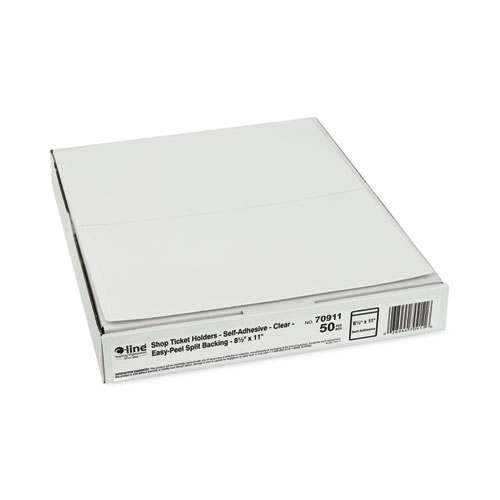 Picture of Self-Adhesive Shop Ticket Holders, Super Heavy, 15 Sheets, 8.5 x 11, 50/Box