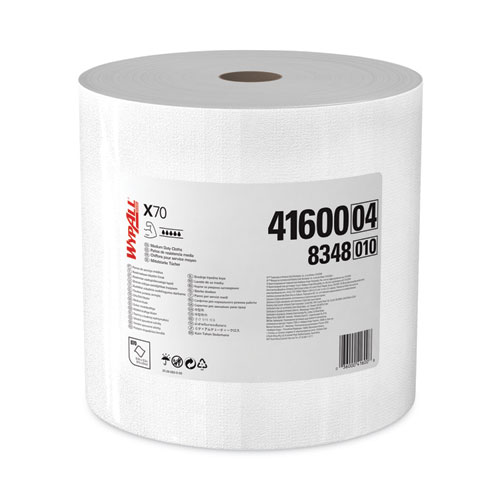 Picture of X70 Cloths, Jumbo Roll, Perf., 12.4 x 12.2, White, 870 Towels/Roll