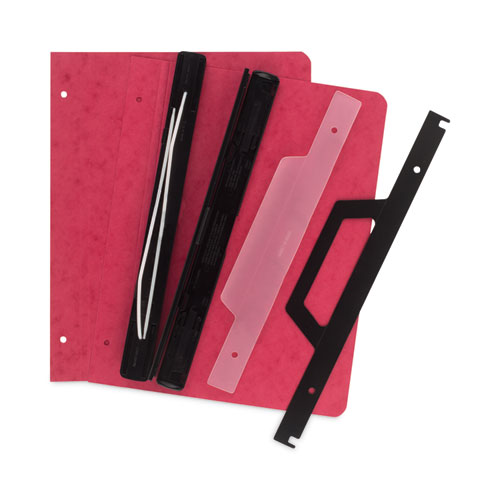 Picture of Expandable Hanging Data Binder, 2 Posts, 6" Capacity, 11 x 8.5, Red