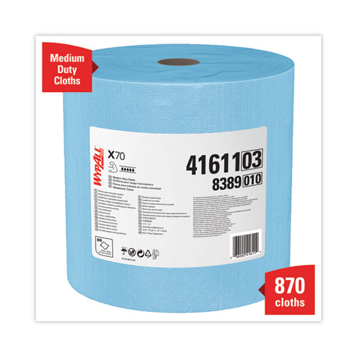 Picture of X70 Cloths, Jumbo Roll, 12.4 x 12.2, Blue, 870/Roll