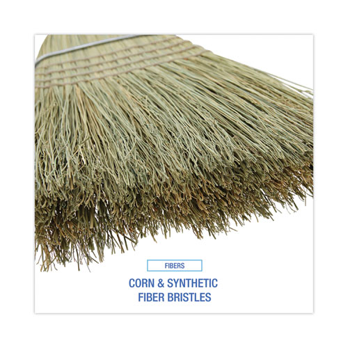 Picture of 100% Corn Brooms, 60" Overall Length, Natural, 6/Carton