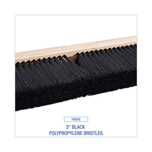 Picture of Floor Brush Head, 3" Black Polypropylene Bristles, 24" Brush