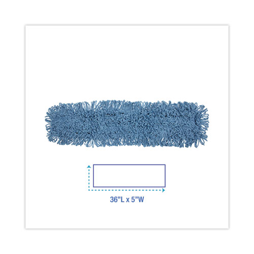 Picture of Dust Mop Head, Cotton/Synthetic Blend, 36 x 5, Looped-End, Blue