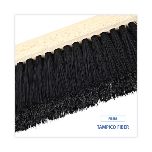 Picture of Floor Brush Head, 2.5" Black Tampico Fiber Bristles, 24" Brush