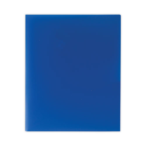 Picture of Two-Pocket Heavyweight Poly Portfolio Folder, 11 x 8.5, Blue, 25/Box