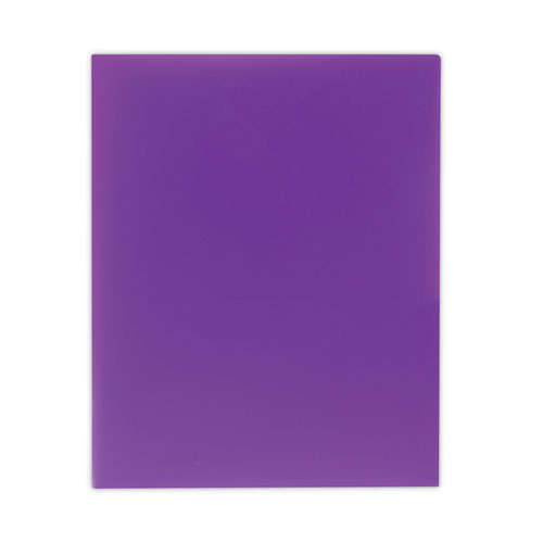 Picture of Two-Pocket Heavyweight Poly Portfolio Folder, 11 x 8.5, Purple, 25/Box