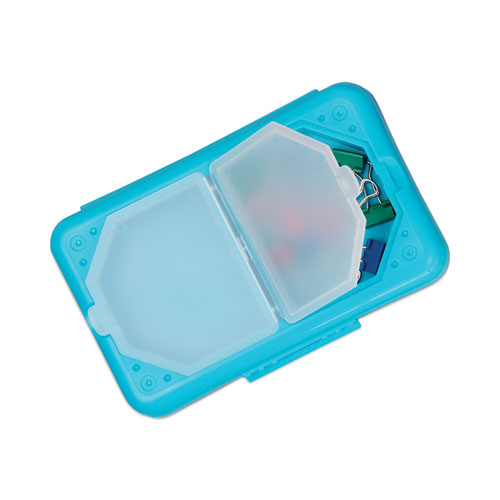 Picture of Storage Box, 5.43 x 8.25 x 2.43, Seafoam Green, Seaside Blue, Sunset Red, Sunny Yellow, 12/Carton