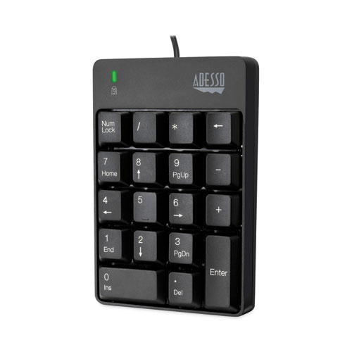 Picture of Spill-Resistant 18-Key Numeric Keypad, Black