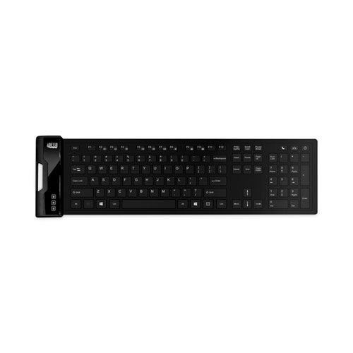 Slimtouch+232+Antimicrobial+Waterproof+Flex+Keyboard%2C+120+Keys%2C+Black