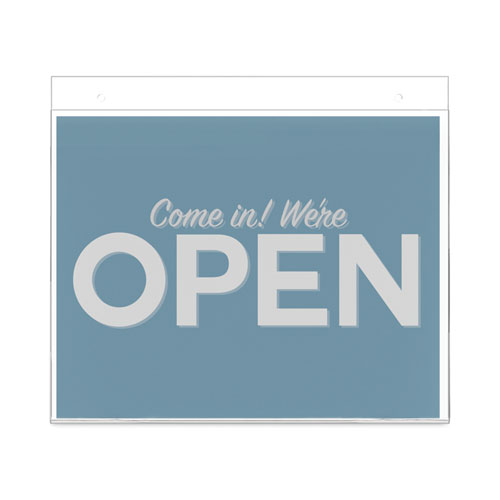 Picture of Classic Image Wall-Mount Sign Holder, Landscape, 11 x 8.5, Clear