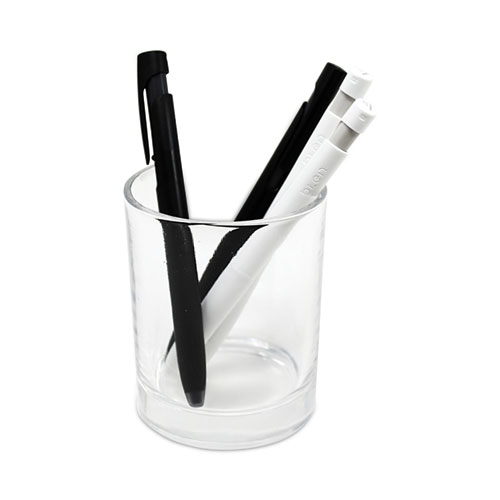 Picture of bLen Gel Pen, Retractable, Fine 0.7 mm, Black Ink, Black Barrel, Dozen