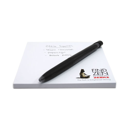 Picture of bLen Gel Pen, Retractable, Fine 0.7 mm, Black Ink, Black Barrel, Dozen