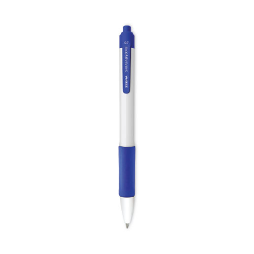 Picture of Sarasa Dry X20+ Gel Pen, Retractable, Fine 0.7 mm, Blue Ink, White/Blue Barrel, Dozen