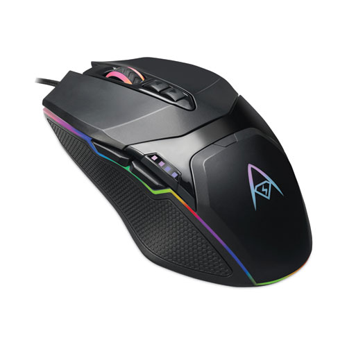 Picture of iMouse X5 Illuminated Seven-Button Gaming Mouse, USB 2.0, Left/Right Hand Use, Black