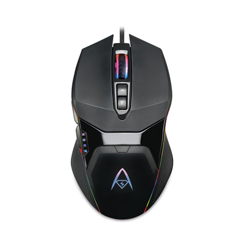 Picture of iMouse X5 Illuminated Seven-Button Gaming Mouse, USB 2.0, Left/Right Hand Use, Black