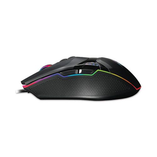 Picture of iMouse X5 Illuminated Seven-Button Gaming Mouse, USB 2.0, Left/Right Hand Use, Black