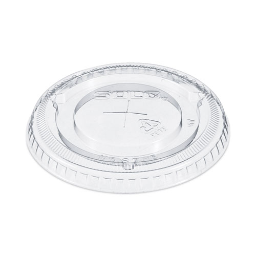 Picture of Straw-Slot Cold Cup Lids, Fits 10 oz Cups, Clear, 100 Pack, 25 Packs/Carton