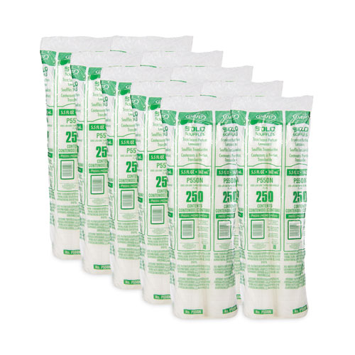 Picture of Polystyrene Portion Cups, 5.5 oz, Translucent, 250/Bag, 10 Bags/Carton