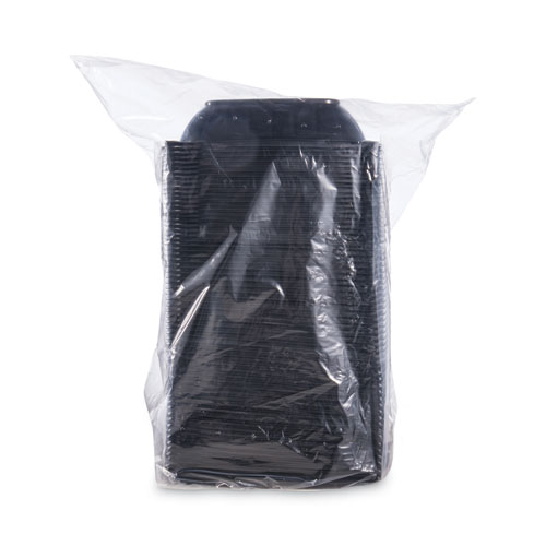 Picture of PresentaBowls Pro Black Square Bowls, 32 oz, 8.5 x 8.5 x 2, Plastic, 63/Bag, 4 Bags/Carton