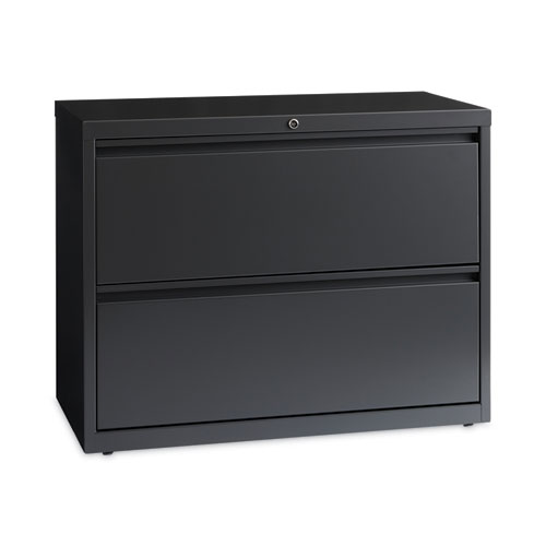 Picture of Lateral File Cabinet, 2 Letter/Legal/A4-Size File Drawers, Charcoal, 36 x 18.62 x 28
