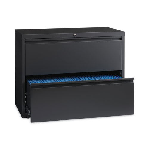 Picture of Lateral File Cabinet, 2 Letter/Legal/A4-Size File Drawers, Charcoal, 36 x 18.62 x 28