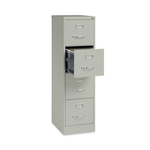 Picture of Four-Drawer Economy Vertical File, Letter-Size File Drawers, 15" x 22" x 52", Light Gray