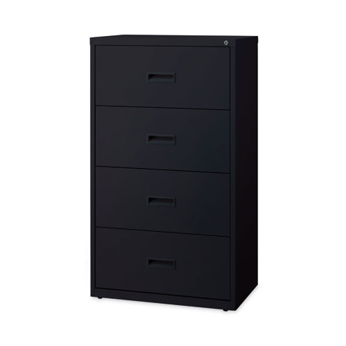 Picture of Lateral File Cabinet, 4 Letter/Legal/A4-Size File Drawers, Black, 30 x 18.62 x 52.5