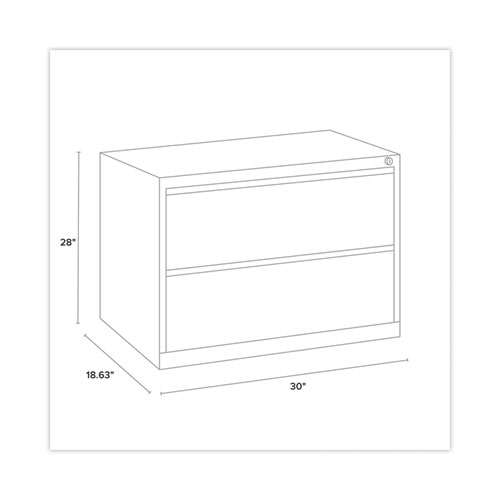 Picture of Lateral File Cabinet, 2 Letter/Legal/A4-Size File Drawers, Putty, 30 x 18.62 x 28