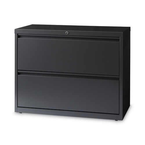 Picture of Lateral File Cabinet, 2 Letter/Legal/A4-Size File Drawers, Charcoal, 36 x 18.62 x 28