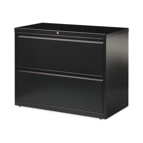 Picture of Lateral File Cabinet, 2 Letter/Legal/A4-Size File Drawers, Black, 36 x 18.62 x 28