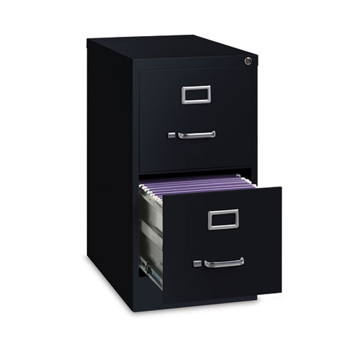 Picture of Two-Drawer Economy Vertical File, Letter-Size File Drawers, Black, 15" x 22" x 28.37"