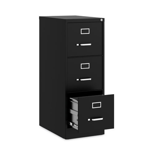 Picture of Three-Drawer Economy Vertical File, Letter-Size File Drawers, 15" x 22" x 40.19", Black