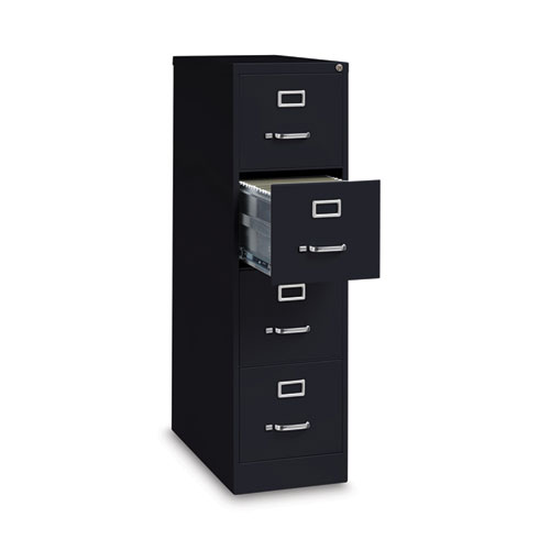 Picture of Four-Drawer Economy Vertical File, Letter-Size File Drawers, 15" x 26.5" x 52", Black