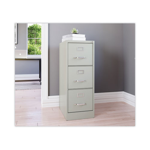 Picture of Three-Drawer Economy Vertical File, Letter-Size File Drawers, 15" x 22" x 40.19", Light Gray