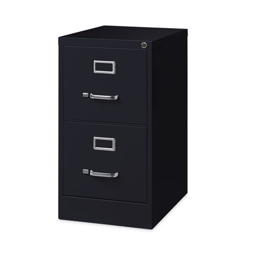 Picture of Two-Drawer Economy Vertical File, Letter-Size File Drawers, Black, 15" x 22" x 28.37"