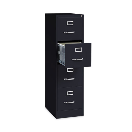 Picture of Four-Drawer Economy Vertical File, Letter-Size File Drawers, 15" x 22" x 52", Black