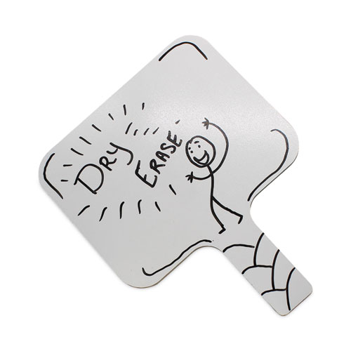 Picture of Dry Erase Paddle, 9.75" x 8", White Surface, 12/Pack