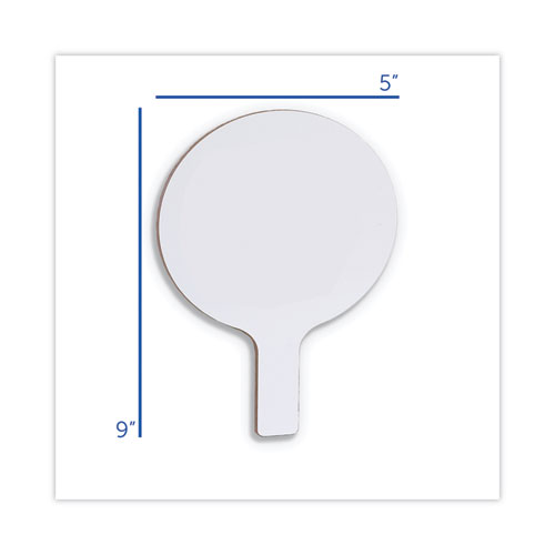 Picture of Dry Erase Paddle, 9" x 5", White Surface, 12/Pack