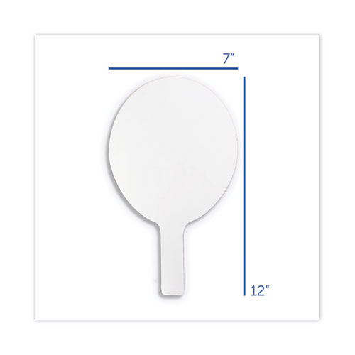 Picture of Dry Erase Paddle, 12" x 7", White Surface, 12/Pack