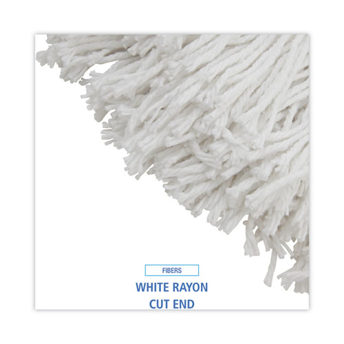 Picture of Premium Cut-End Wet Mop Heads, Rayon, 16oz, White, 12/Carton