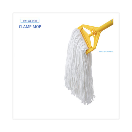 Picture of Premium Cut-End Wet Mop Heads, Rayon, 20oz, White, 12/Carton