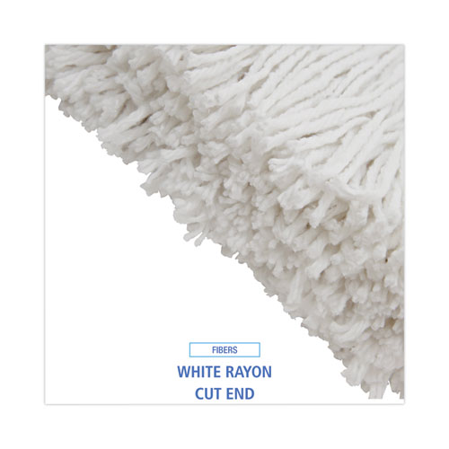 Picture of Premium Cut-End Wet Mop Heads, Rayon, 20oz, White, 12/Carton