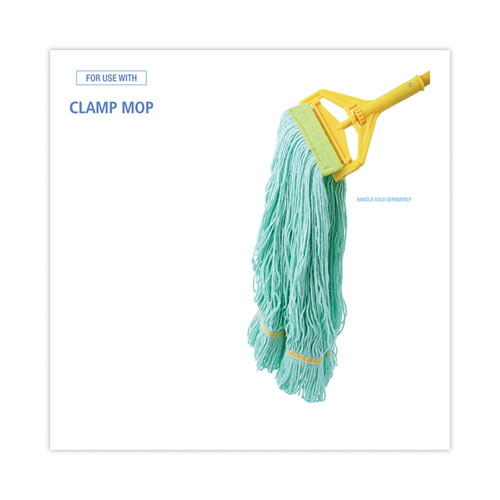 Picture of EcoMop Looped-End Mop Head, Recycled Fibers, Medium Size, Green