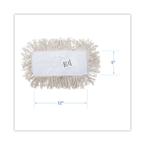 Picture of Mop Head, Dust, Cotton, 12 x 5, White