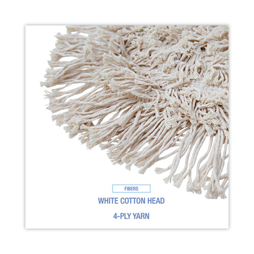 Picture of Wedge Dust Mop Head, Cotton, 17.5 x 13.5, White