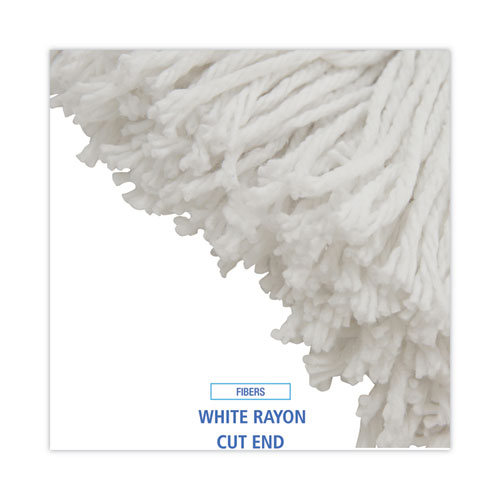 Picture of Mop Head, Value Standard Head, Rayon Fiber, Cut-End, Size No. 16, White, 12/Carton